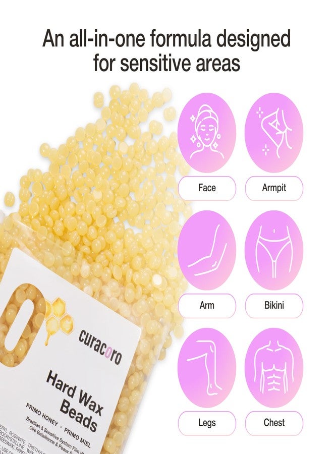 Curacoro Italian Wax Beans - 200g Hard Wax Beads for Full Body Hair Removal on Face, Body, Brazilian, Bikini, Legs, Underarms, Skin-Friendly Waxing Beads for Women & Men, Made in Italy (Honey) - Image 4
